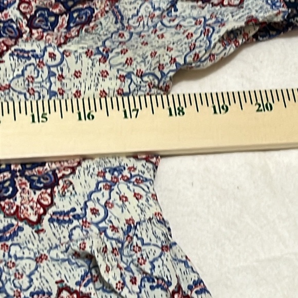 Umgee Boho‎ Tunic Blouse 3/4 Flutter Sleeves Womens Size Small Multicolor - Picture 6 of 6